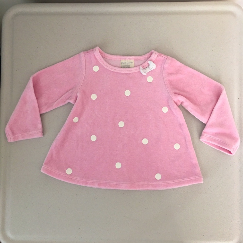 First Impressions baby/toddler girl pink velour top